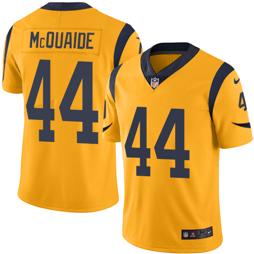 Men's Limited Jacob McQuaide Nike Jersey Gold - #44 Rush NFL Los Angeles Rams